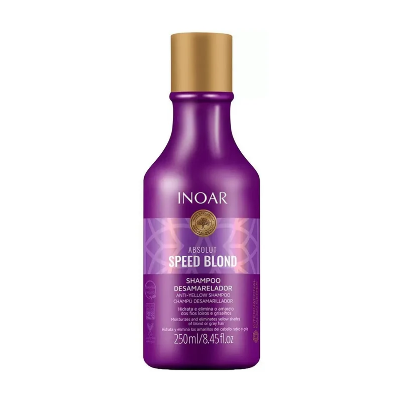 Inoar, Speed ​​Blond, Shampoing nettoyant en profondeur pour cheveux, 250 ml
