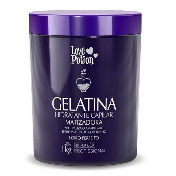 Potion d'Amour, Gelatina Hidratante Capilar Matizadora, Teinture Capillaire Pour Cheveux, 1Kg