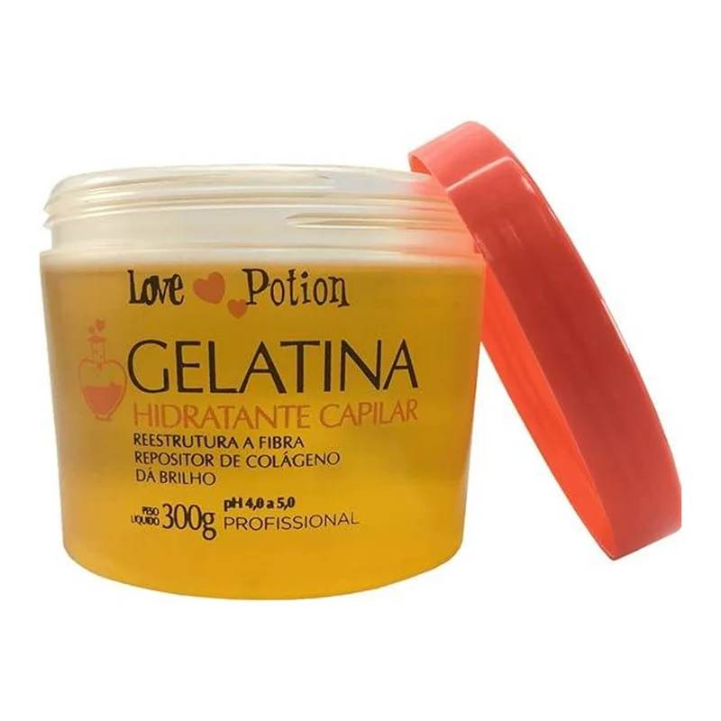 Love Potion, Gelatina Hidratante Capilar, Masque Capillaire Pour Cheveux, 300g