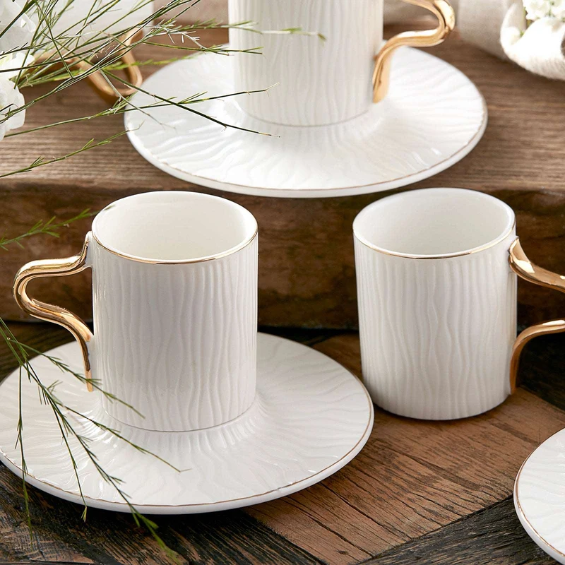 KARACA AGED Set de tasses à café 12 pièces 6 personnes