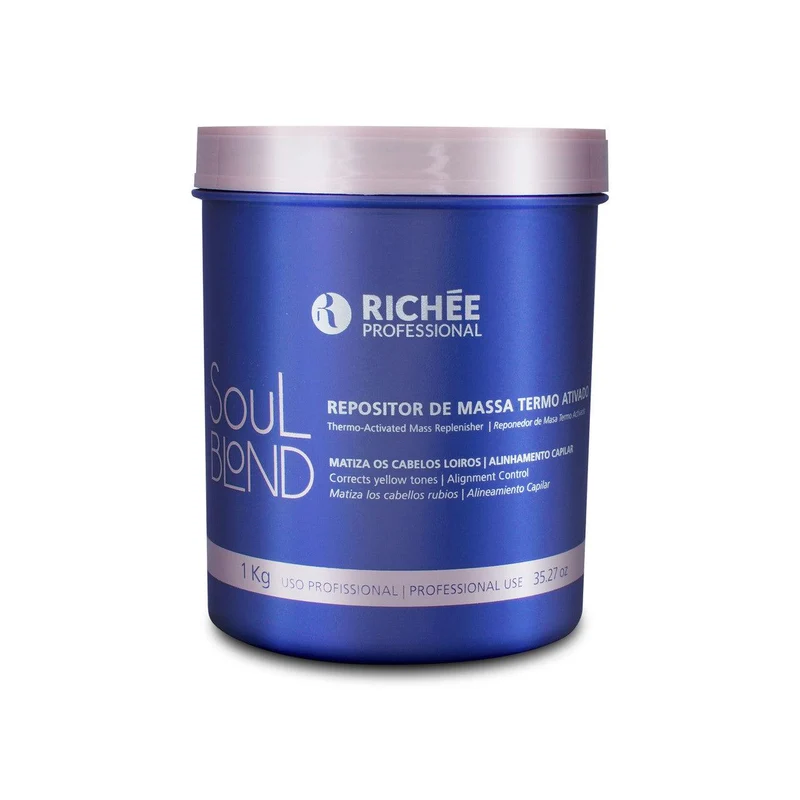 Richee, Soul Blond Repositor De Massa Termo Ativado, masque capillaire pour cheveux, 1Kg