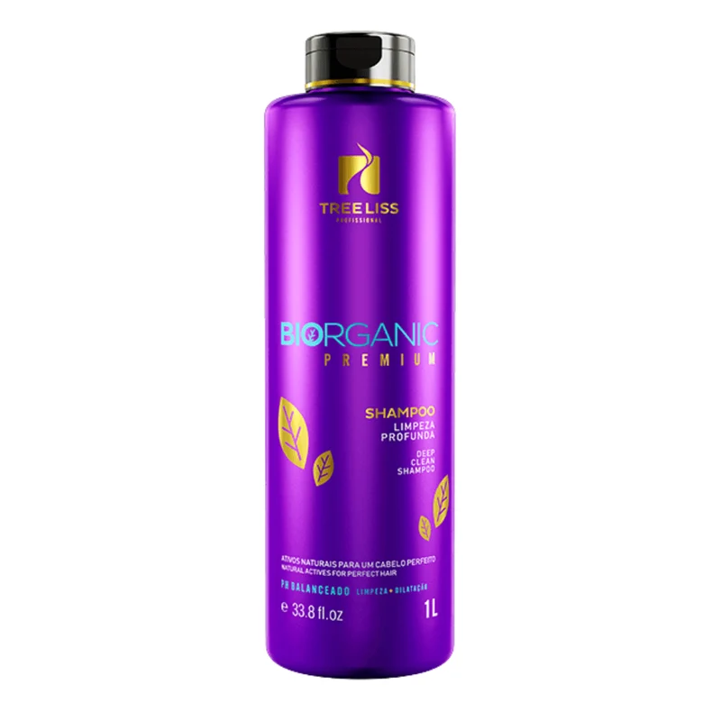 Shampooing nettoyant en profondeur Treeliss Biorganic Premium New Formula pour cheveux 1 L | 33.8 oz