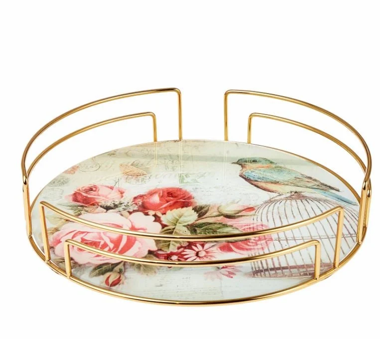 KARACA BIRDS Plateau rond 35 cm