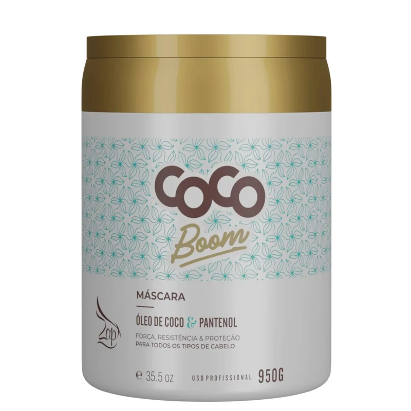 Zap Cosmeticos, Coco Boom, Masque capillaire pour cheveux, 950 g