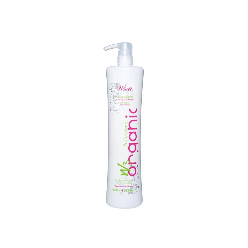 Wistt, W3 Gel Bio Anti-Frisottis, Après-shampoing Réparateur pour Cheveux 2, 1 L