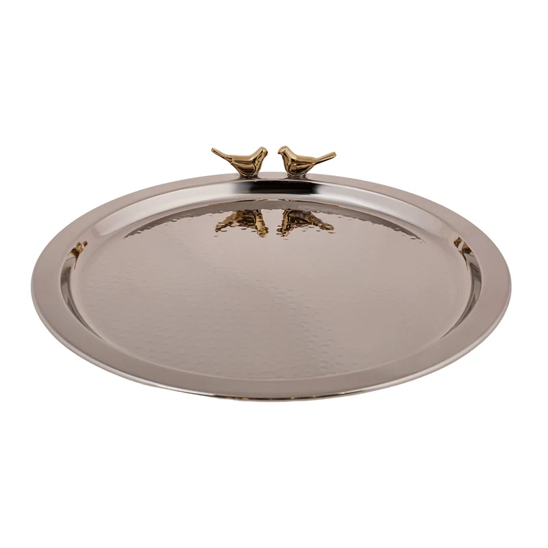 KARACA BIRDY Plateau argent 30 cm