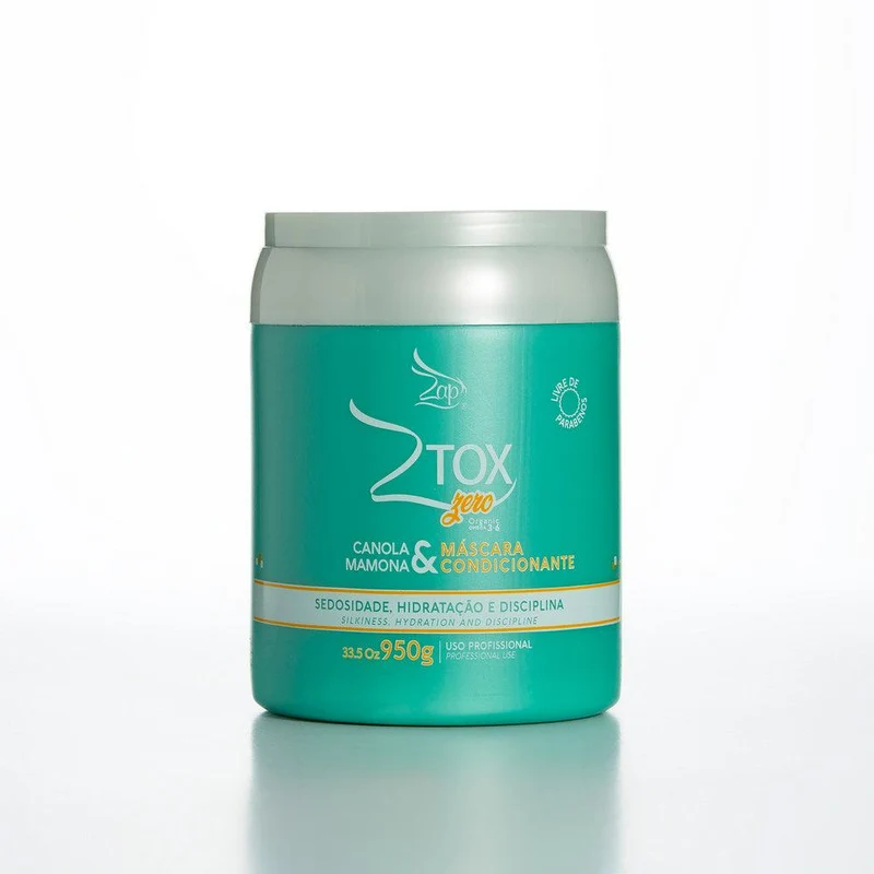 Zap Cosmeticos, Ztox Zero Canola e Mamona, Masque capillaire pour cheveux, 950 g