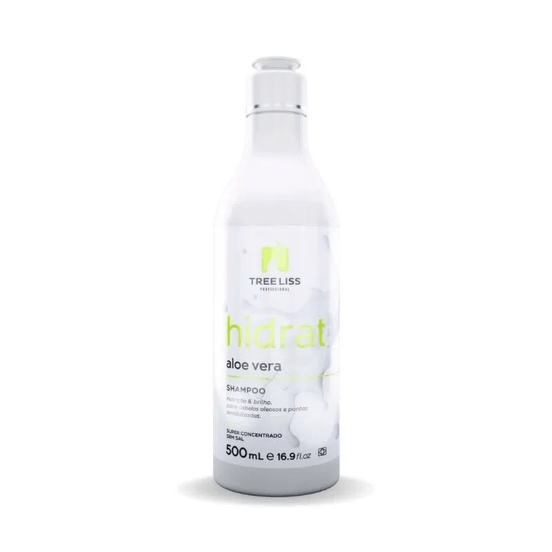 Treeliss, Hidrat Aloe Vera, Shampoing nettoyant en profondeur pour cheveux, 500 ml