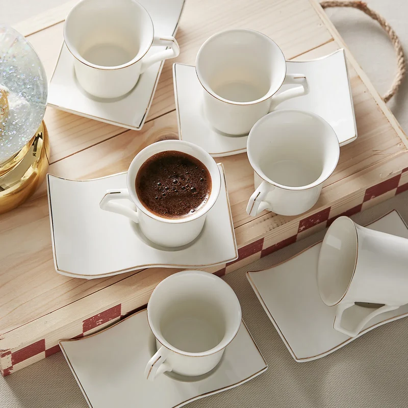 KARACA LAURA Set de tasses à café 12 pièces 6 personnes