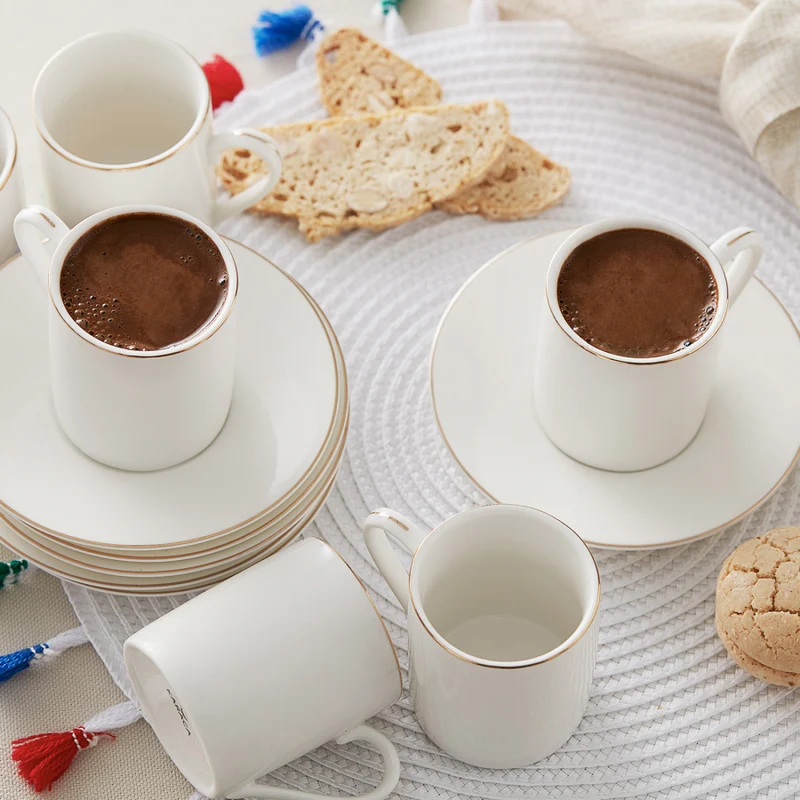KARACA ELDA Set de tasses à café 12 pièces 6 personnes