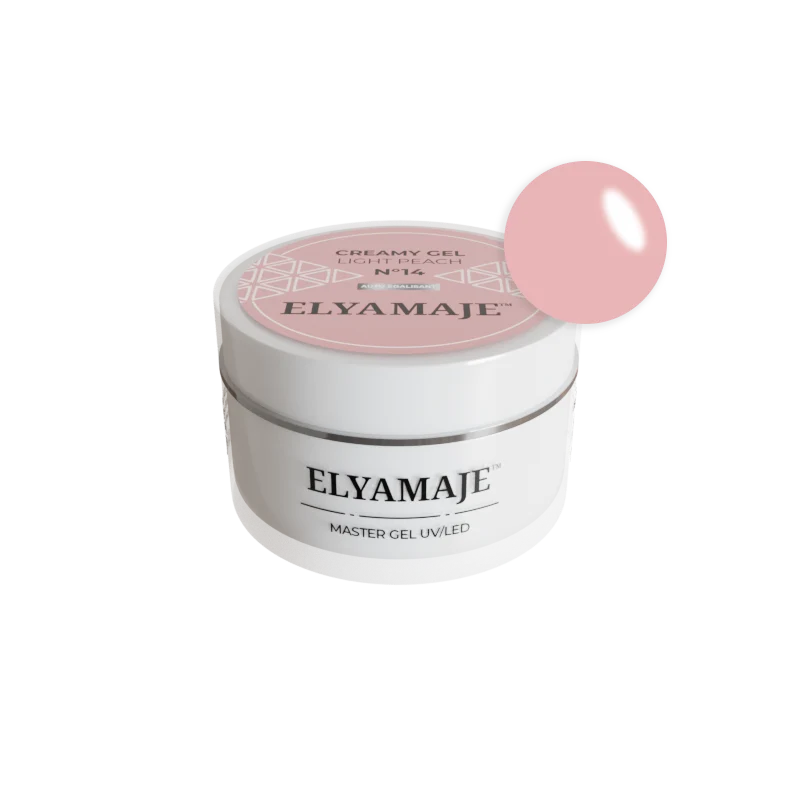 Light Peach n° 14 – Gel de construction – Creamy Gel UV LED – ElyaMaje 50ML