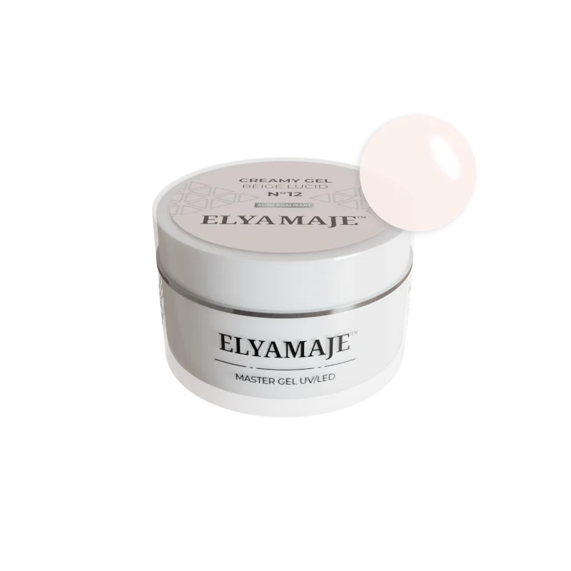 Beige Lucid n° 12 – Gel de construction – Creamy Gel UV LED – ElyaMaje 50ML