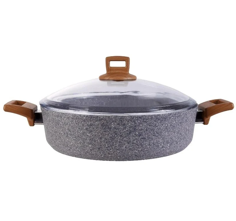 KARACA SILVER STONE Granite casserole peu profonde induction 30 cm