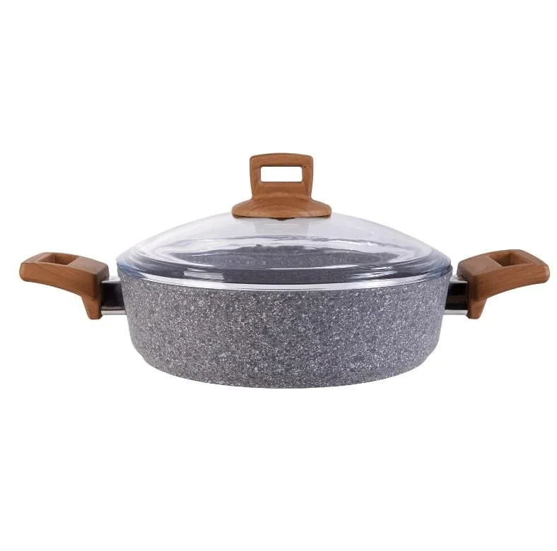 KARACA SILVER STONE Granite casserole peu profonde induction 24 cm