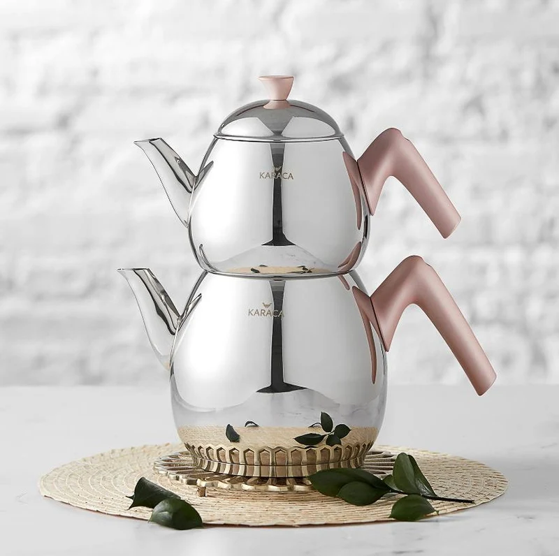 KARACA MERKUR Théière Grande taille rose - Induction