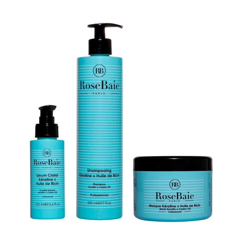 Rosebaie keratin huile de Ricin X6