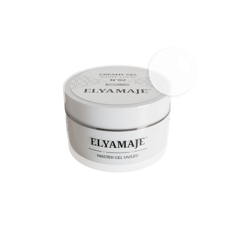 White Lucid n° 2 – Gel de construction – Creamy Gel UV LED – ElyaMaje 50ml