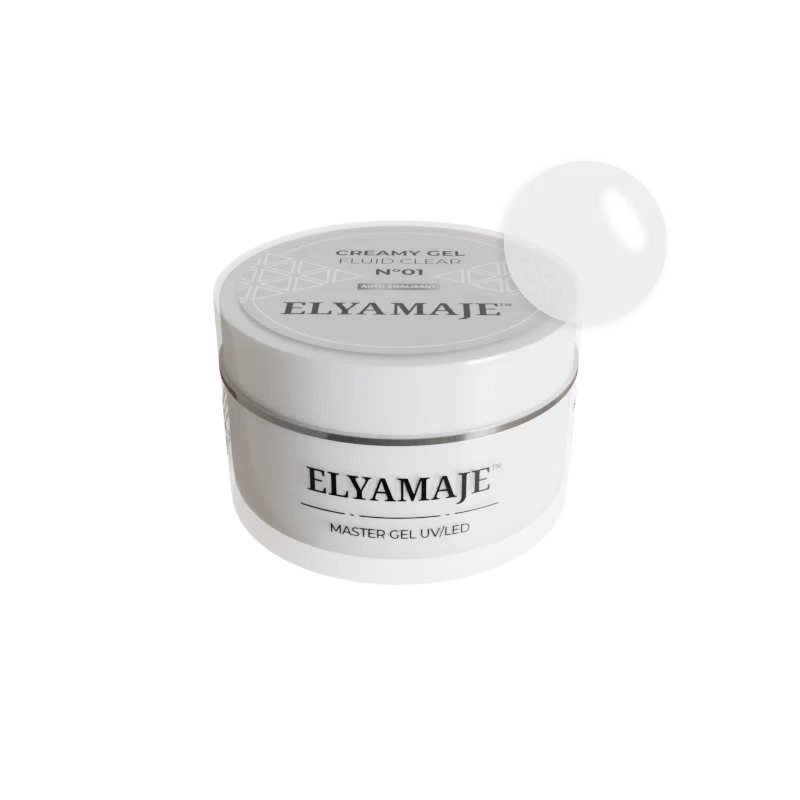 Fluid Clear n° 1 – Gel de construction – Creamy Gel UV LED – ElyaMaje 50ML