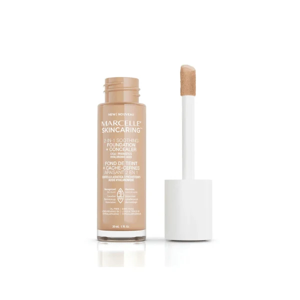 Fond de teint + Cache-cernes apaisant 2 en 1 Skincaring