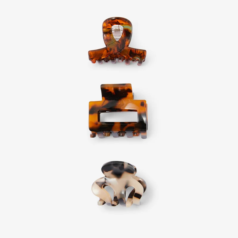 Set de 3 petites pinces à cheveux écailles