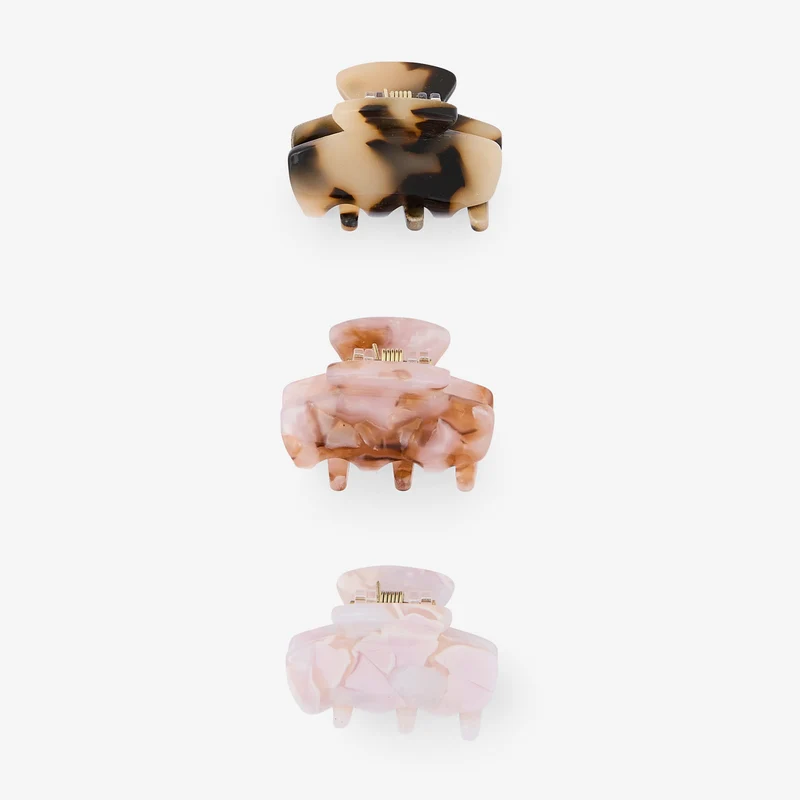 Set de 3 mini pinces crabes multicolore