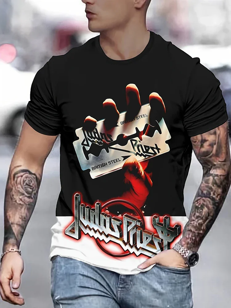 Camiseta masculina retrô com estampa de lobo em 3D, ideal para o verão, uso diário, casual, para atividades ao ar livre e para o dia a dia. Camiseta de manga curta para homens modernos e estilosos.