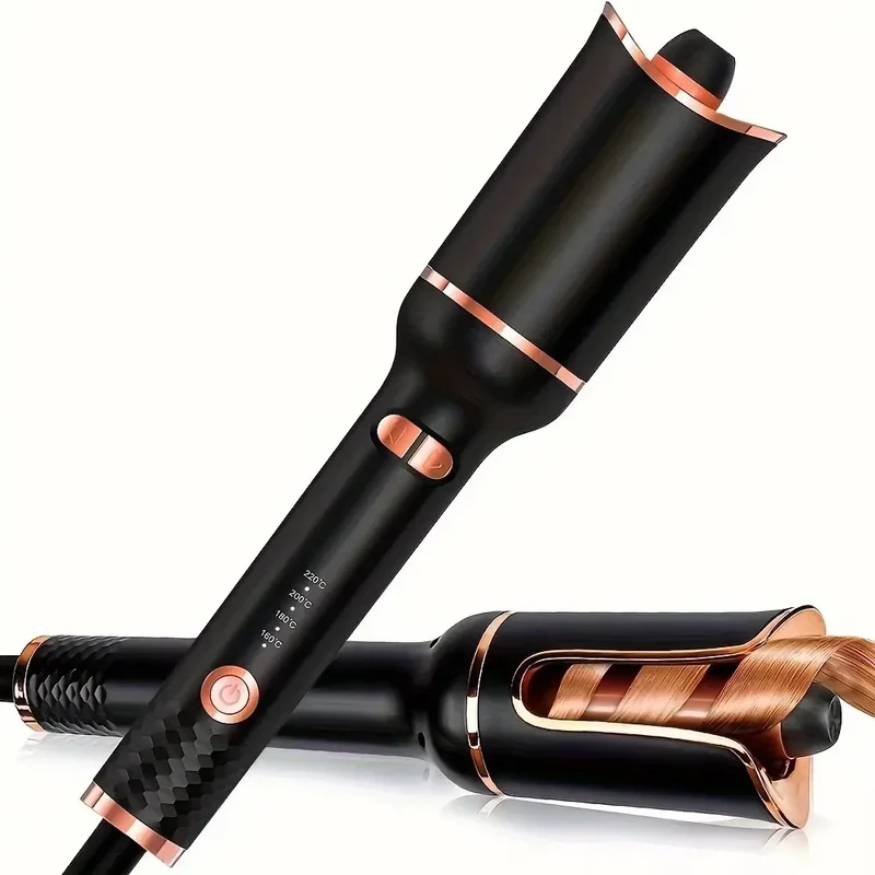Modelador de Cabelo Automático, Chapinha de Cabelo Automática com Rotação de Cerâmica, Modelador de Cachos a Ar, Modelador de Cachos Mágico