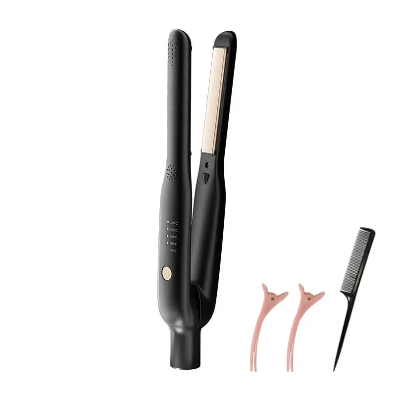 Mini Prancha Alisadora e Modeladora de Cabelo 2 em 1 - Aquecimento Rápido em Cerâmica 140-220°C - Prancha Portátil para Cabelos Curtos, Ideal para Viagem Feedba