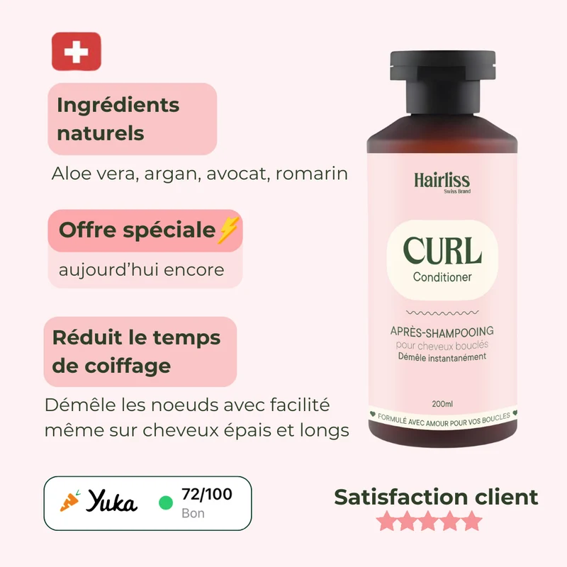 Après-shampoing Démêlant Cheveux bouclés