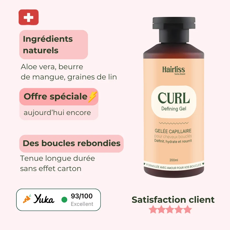 Gelée Capillaire Cheveux bouclés 200ml