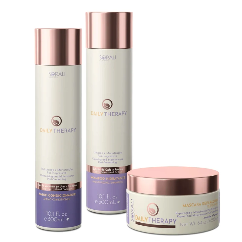 Sorali Daily Therapy Kit - Moisturizing Shampoo, Amino Conditioner, Daily Repair Mask - 300ml/10.14 fl oz & 240g/8.4 oz