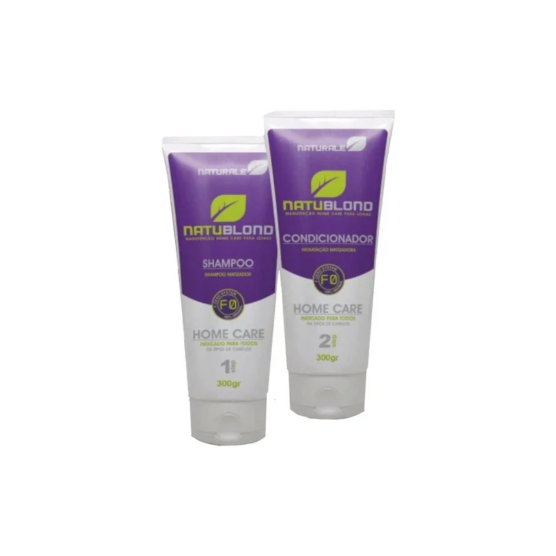 Natu Blond Home Care Hair Tinting Maintenance Treatment Kit 2x 300ml Naturale
