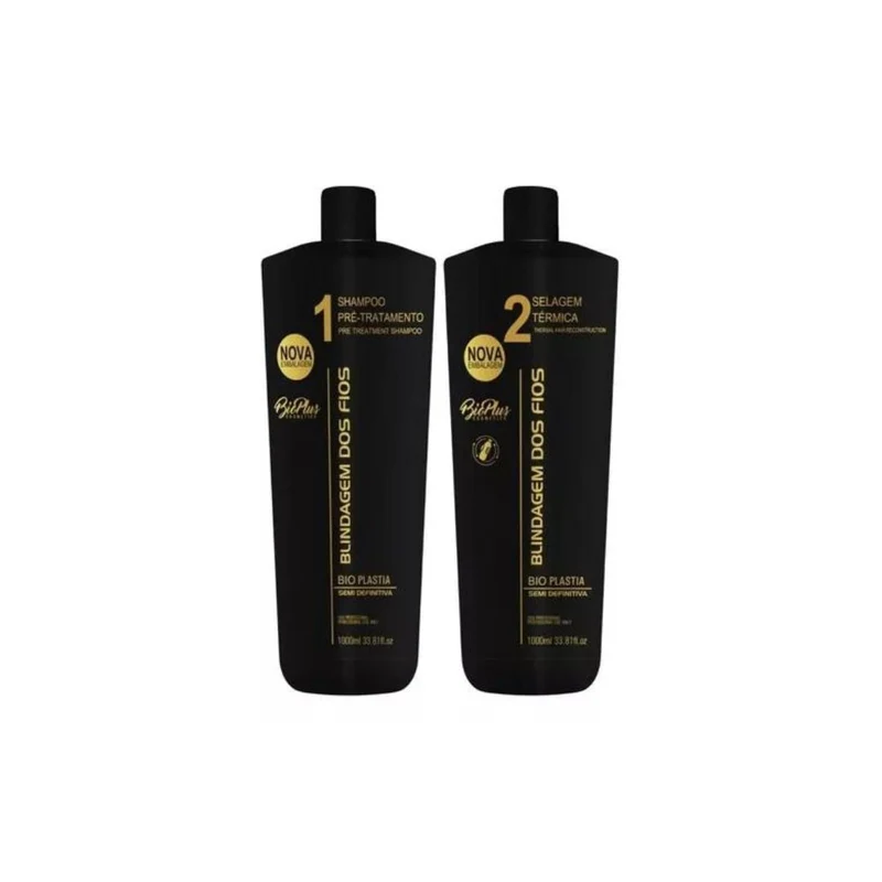 Bio Plus Wires Shielding Hair Care Kit - 2x33.8 fl oz (1L) - Progressive Brush