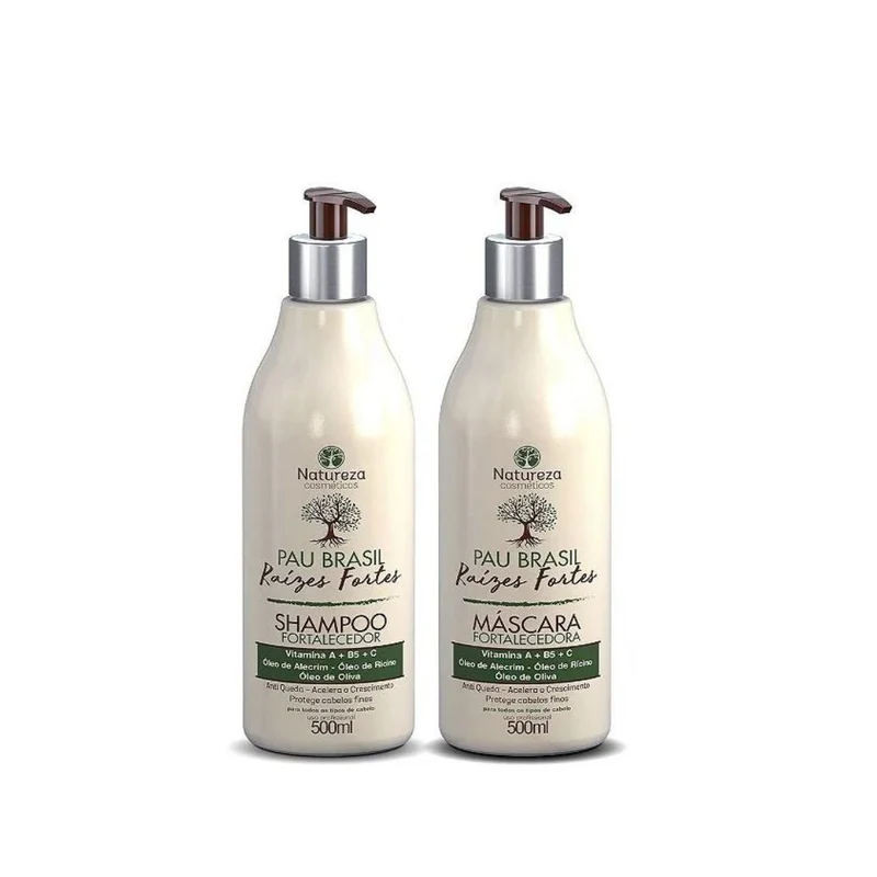 Natureza Cosmetics Pau Brasil Hair Growth Strength Organic Treatment Kit