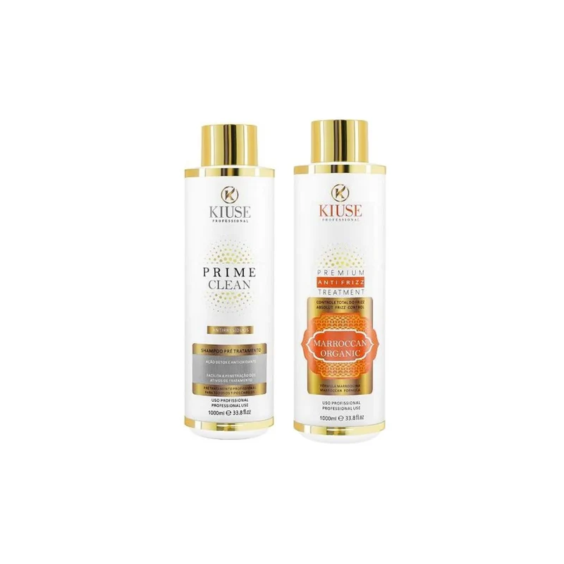 Luxury Moroccan Organic Premium Anti Frizz Progressive Brush Hair Kit 2x33.8 fl oz