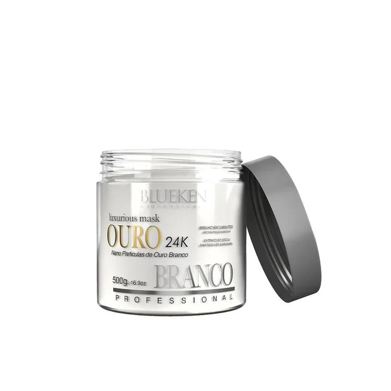 Ouro Branco Hair Reconstruction Shining Strength Nourishing Mask 17.6 oz (500g) by Blueken