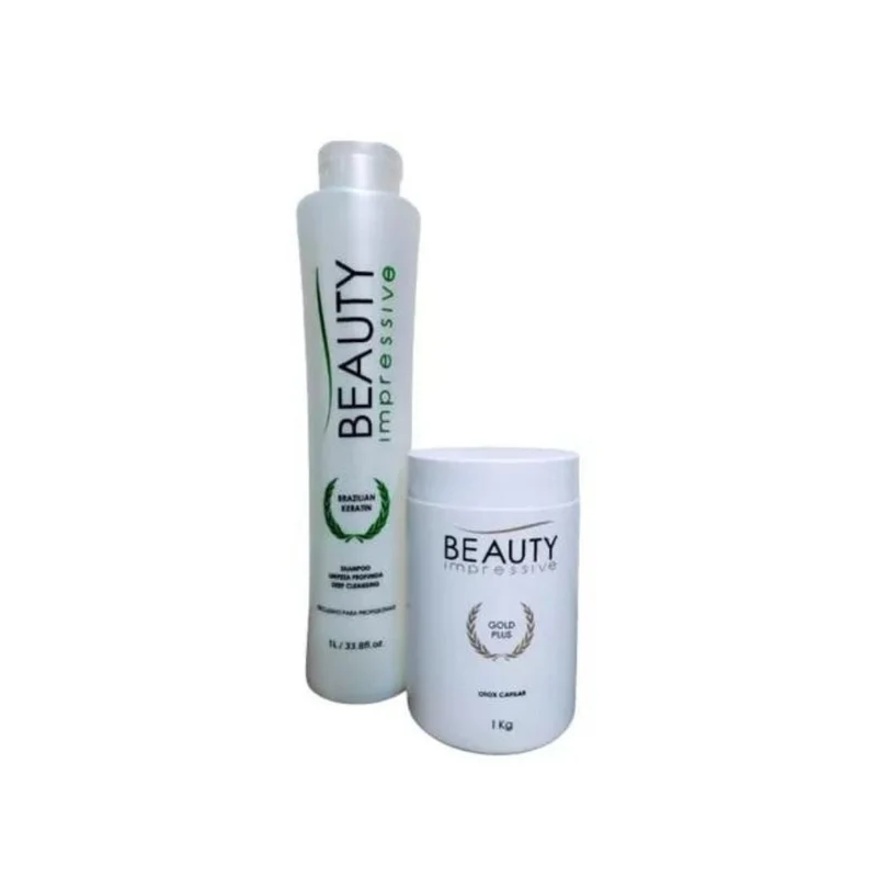 Gold Plus Otox Deep Hair Mask Straightening Alignment Kit 2x1 - Beauty Impressive - Now with Gold-infused Formula
