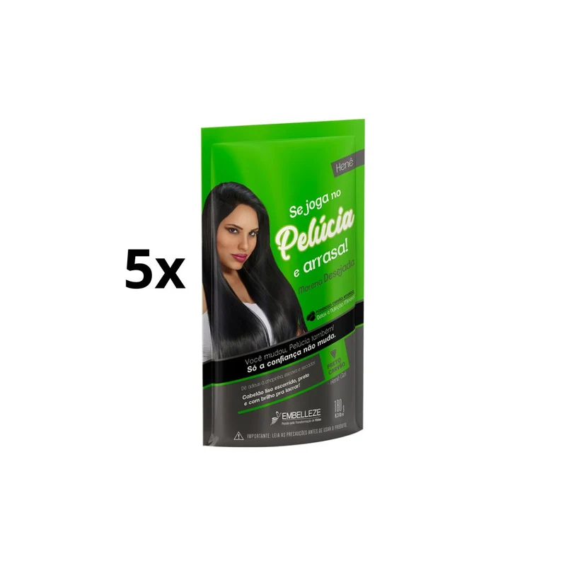 Embelleze Lot of 5 Semprebella Pelucia Hair Hene Desired Brunette Pouch 6.35 oz (180g)