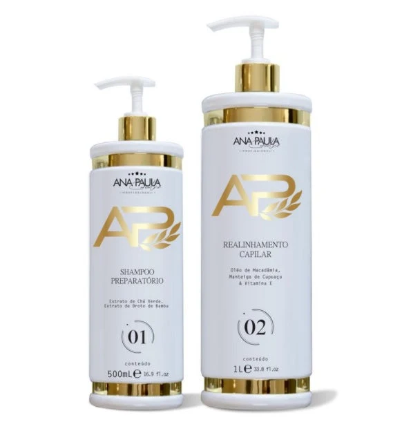 Liso Lambido Hair Straightener Realignment Kit 2 Itens - Ana Paula Carvalho