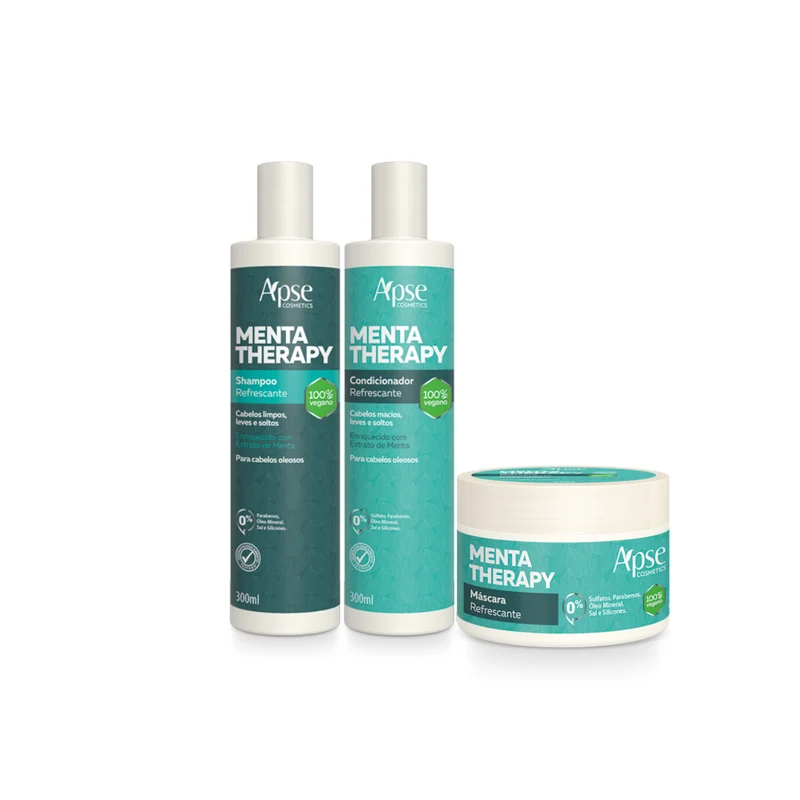 Apse Cosmetics - Mint Therapy Kit - Shampoo, Conditioner, and Mask (3 ITEMS)
