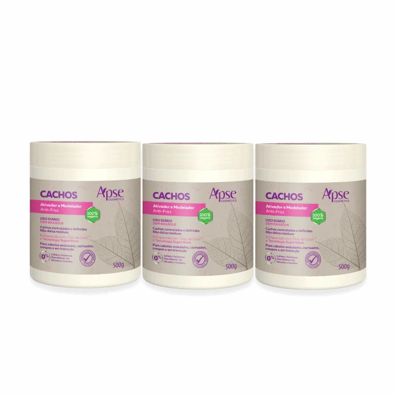 Apse Cosmetics - Kit with 3 Curl Activators and Shapers 1.1 lbs