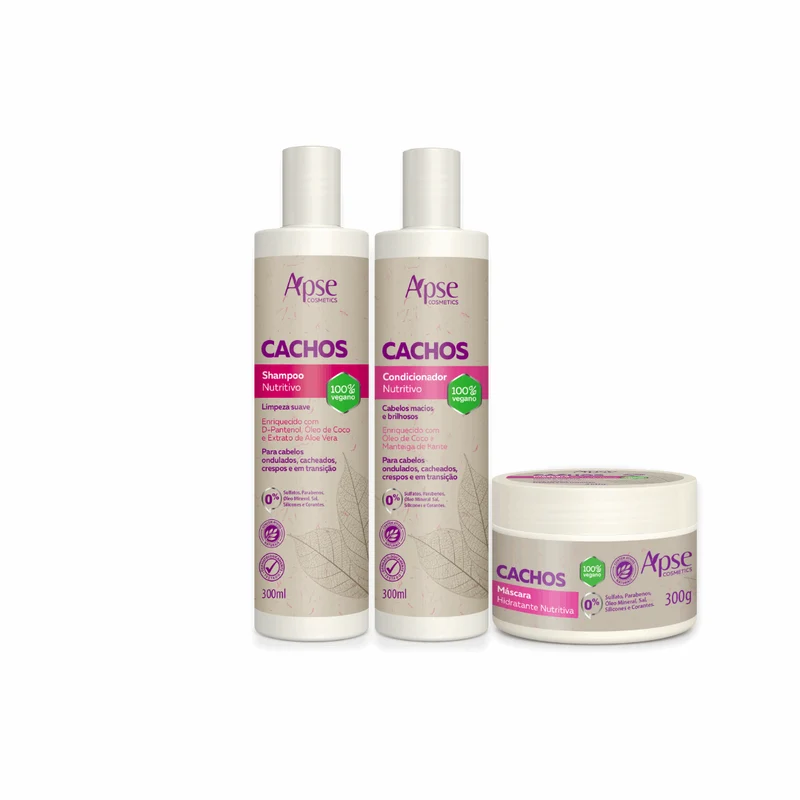 Apse Cosmetics - Curls Kit - Shampoo, Conditioner, and Mask (3 ITEMS)