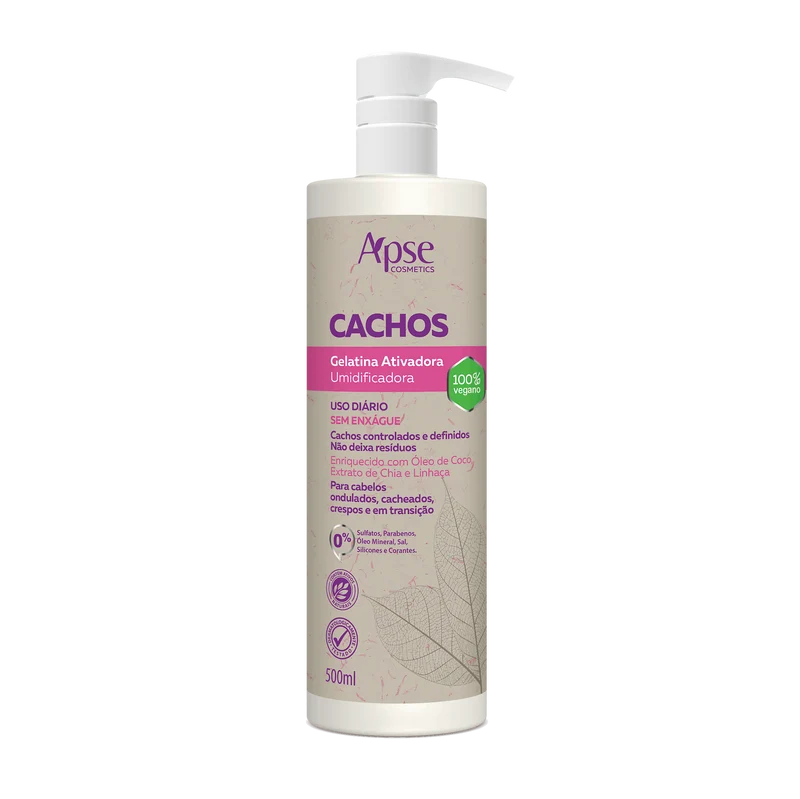 Apse Cosmetics - Activating and Moisturizing Gelatin Curls 16.9 fl oz - Low Poo / No Poo - Conditioning Action