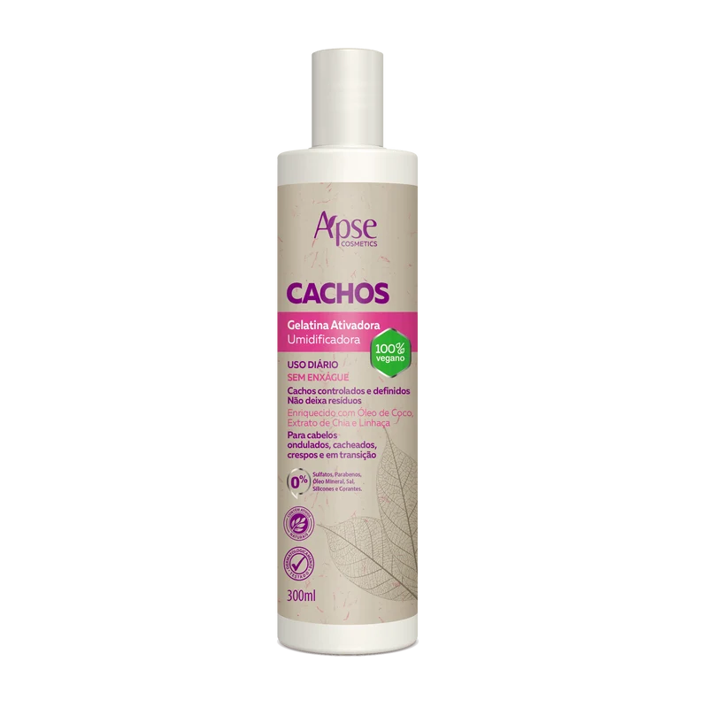 Apse Cosmetics - Activating and Moisturizing Gelatin for Curls 10.14 fl oz - Conditioning Action