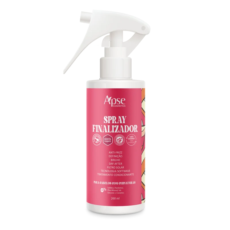 Apse Cosmetics - Finishing Spray - for curly hair 8.8 fl oz - No Poo / Low Poo - Conditioning Action