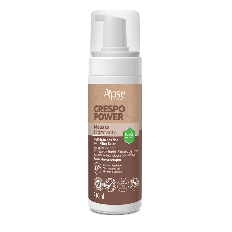 Apse Cosmetics - Curly Power Hydrating Mousse 7.1 fl oz - Conditioning Action