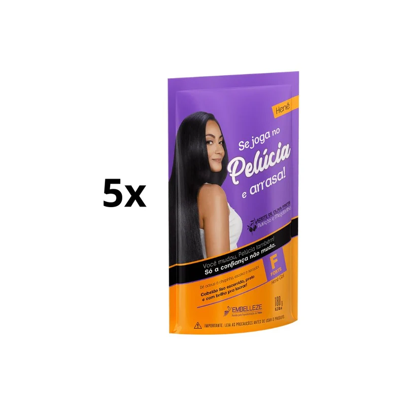 Semprebella Lot of 5 Hene Pelucia Strong Pouch Hair Coloring 180g (6.3 oz) Embelleze