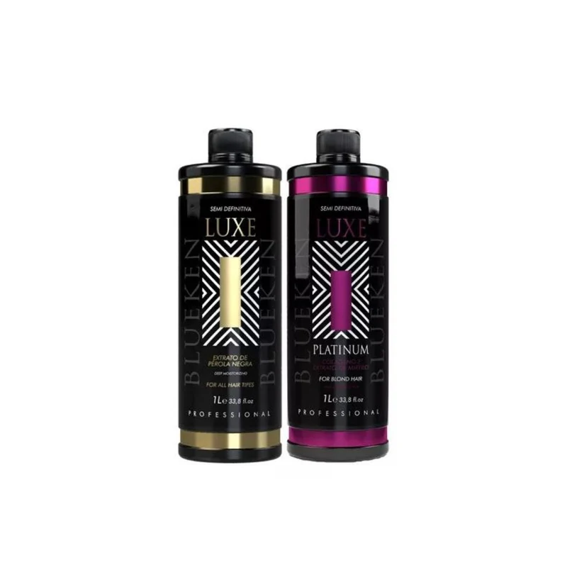 Blueken Luxe Semi-Permanent Progressive Brush with Platinum Blond Hair Sealant Kit