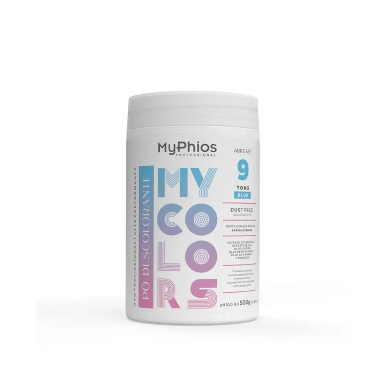 My Phios Bleaching Powder 9 Tones Hair Discoloration 500g (17.64 oz) With My Colors