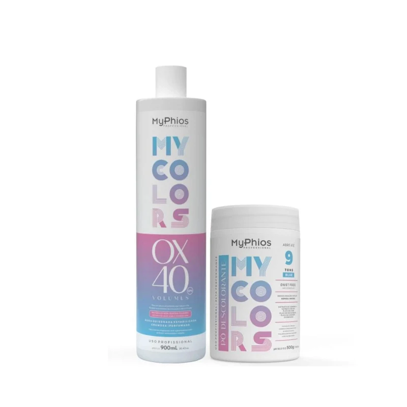 My Phios Discoloration Peroxide OX 40 Volumes + Bleaching Powder Kit - 40 Volume (12%) - 16 oz.